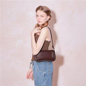 Small Shoulder Bag Trendy Dark Brown